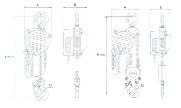 浙江手牌 Sl-A(2)型手拉葫蘆結(jié)構(gòu)圖