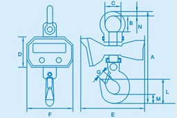 上海友聲 OCS-U2直視型電子吊秤結構圖