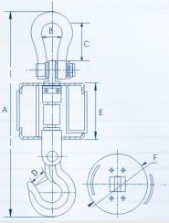 上海友聲 OCS-XS-U9(中文)數(shù)傳式耐高溫型電子吊秤結(jié)構(gòu)圖