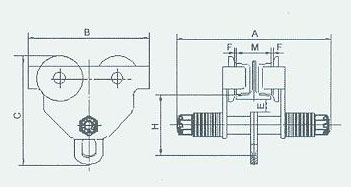 臺灣川崎 GCT工字行車結(jié)構(gòu)圖