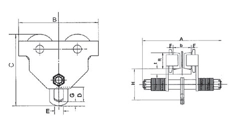 臺(tái)灣川崎 PTA工字行車結(jié)構(gòu)圖